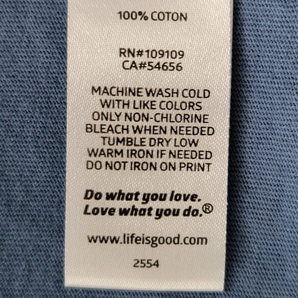 Ladies Life is Good Blue V-Neck T-shirt  with Birds Large - Picture 10 of 10